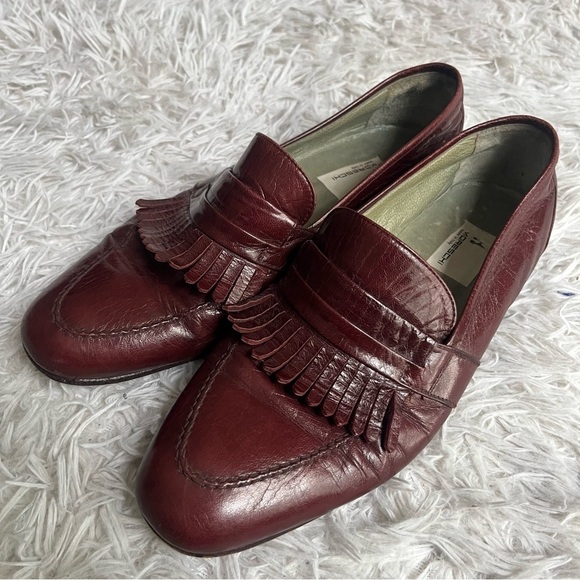 Moreschi Italy Maroon Mens Leather Loafers Size 7 - Picture 11 of 11